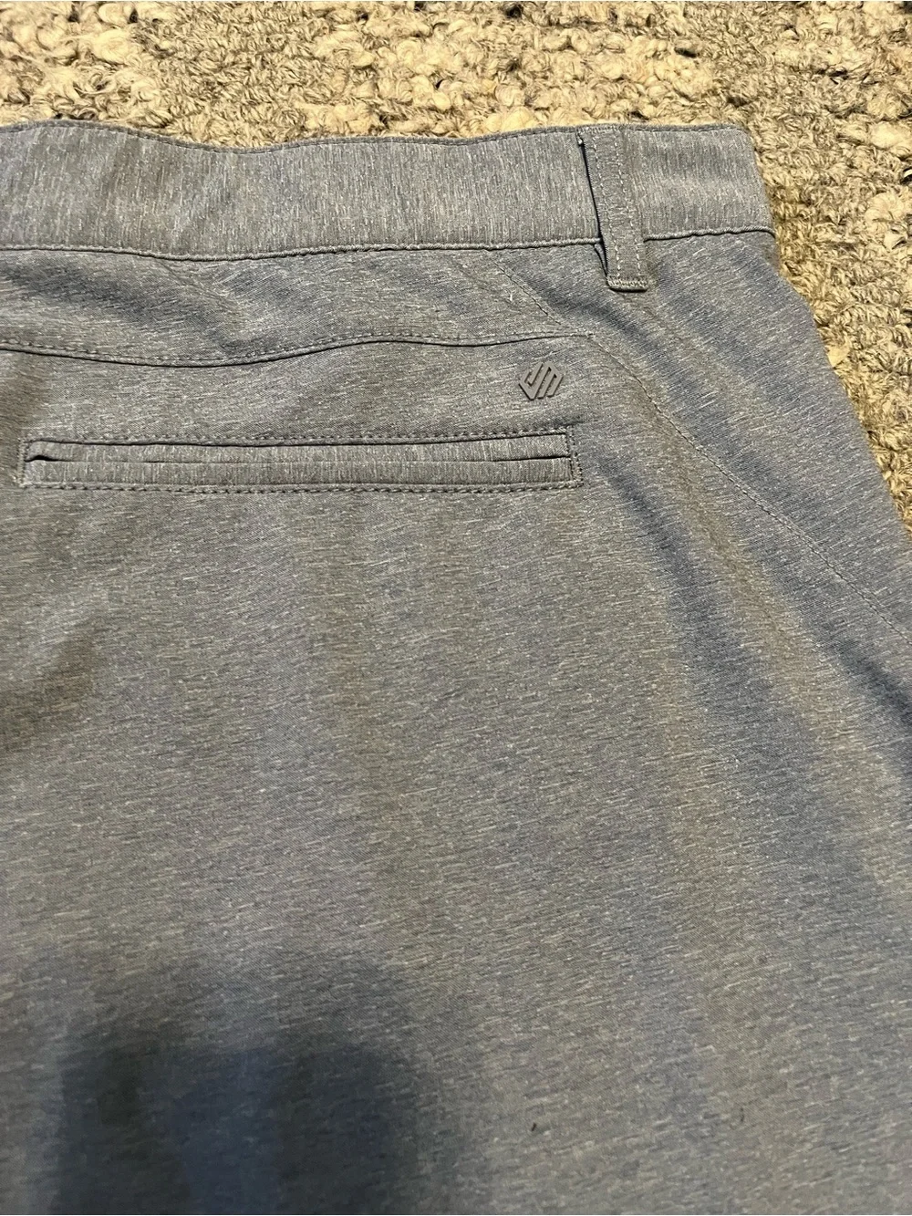 Johnston & Murphy Light Gray Performance Flat-Front Shorts
